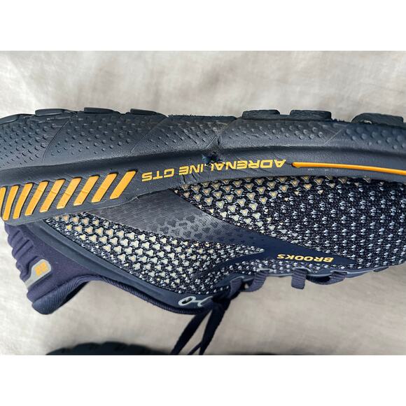 Brooks Men’s Adrenaline GTS 22 running shoes sneakers peacoat / grey / sunflower - Picture 9 of 10